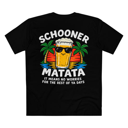 Schooner Matata, It Means No Worries - Men's Tee Back Print