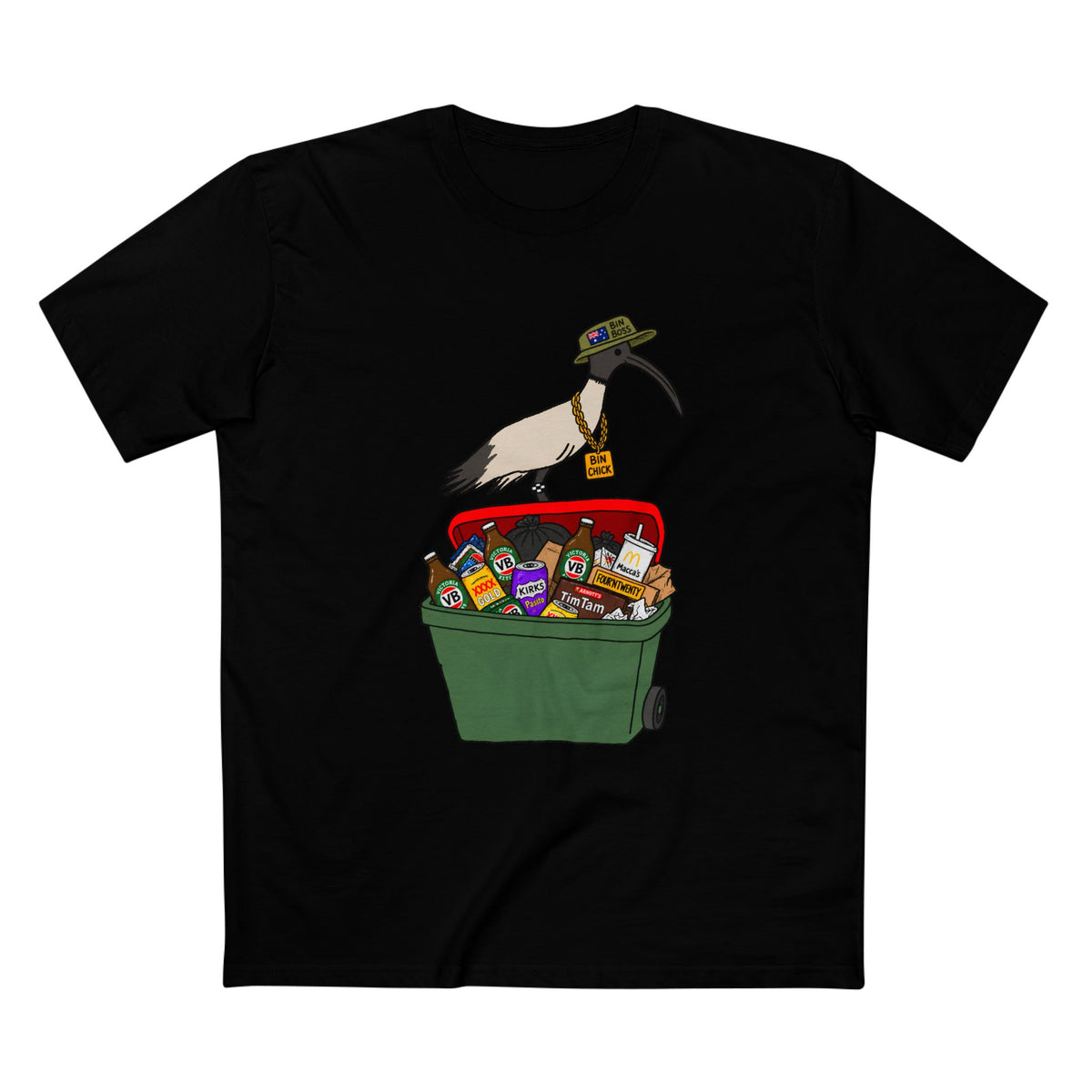 Ibis on Bin Chicken Graphic Tee — Trash Bird T-Shirt
