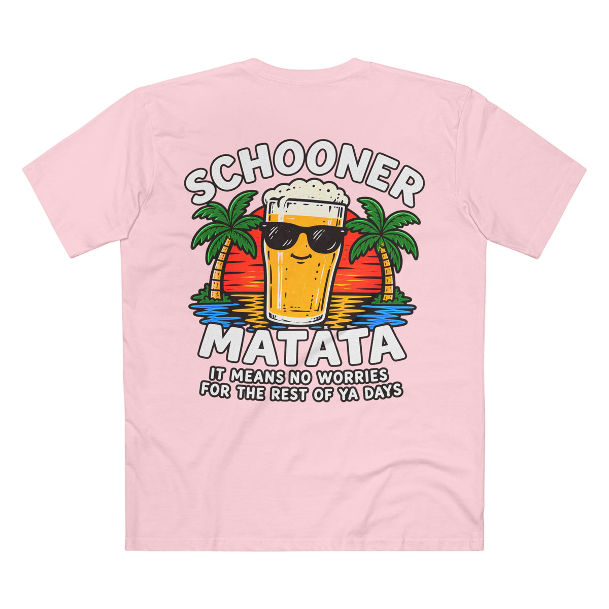 Schooner Matata, It Means No Worries - Men's Tee Back Print