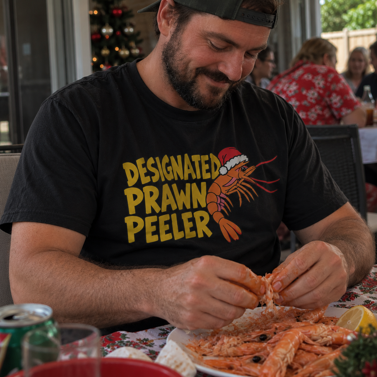 Designated Prawn Peeler Christmas Tee- Men's