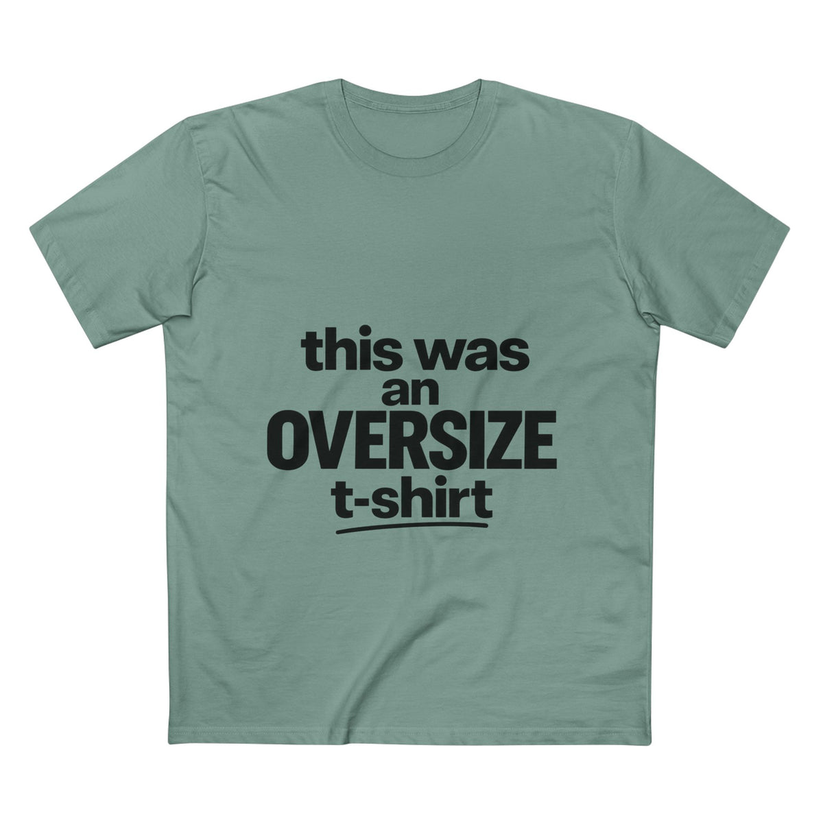 Funny Graphic Tee — "this was an OVERSIZE t-shirt" Statement Shirt