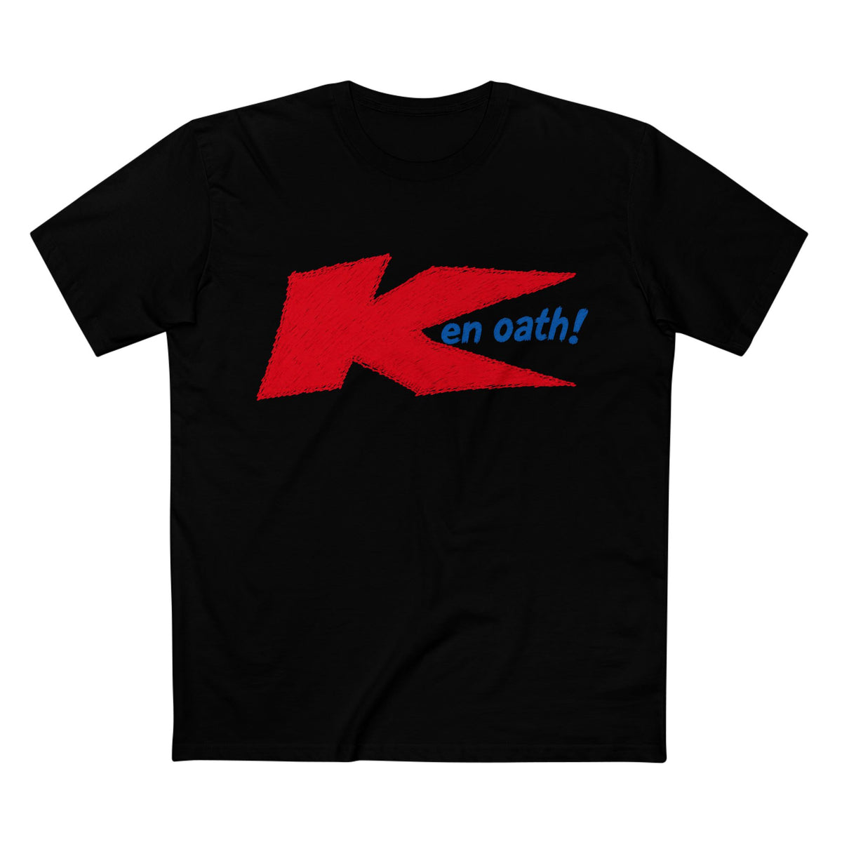 Retro 'Ken Oath!' Parody T-Shirt — Bold Red Logo Tee