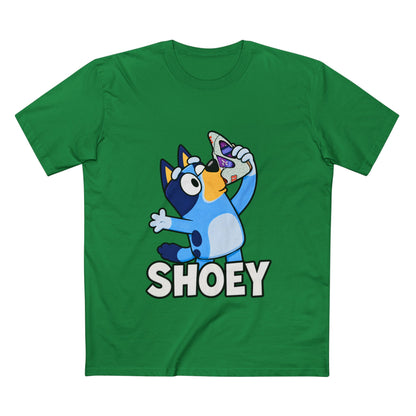 Bluey Shoey T-Shirt — Funny Cartoon Dog Drinking Tee