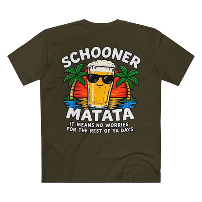 Schooner Matata, It Means No Worries - Men's Tee Back Print