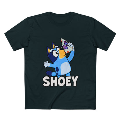 Bluey Shoey T-Shirt — Funny Cartoon Dog Drinking Tee