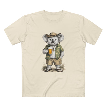 Koala with Beer T‑Shirt — Casual Aussie Wildlife Tee
