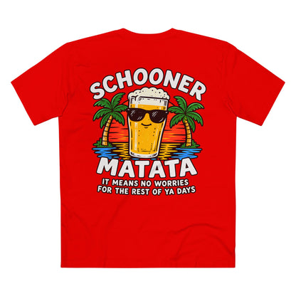 Schooner Matata, It Means No Worries - Men's Tee Back Print