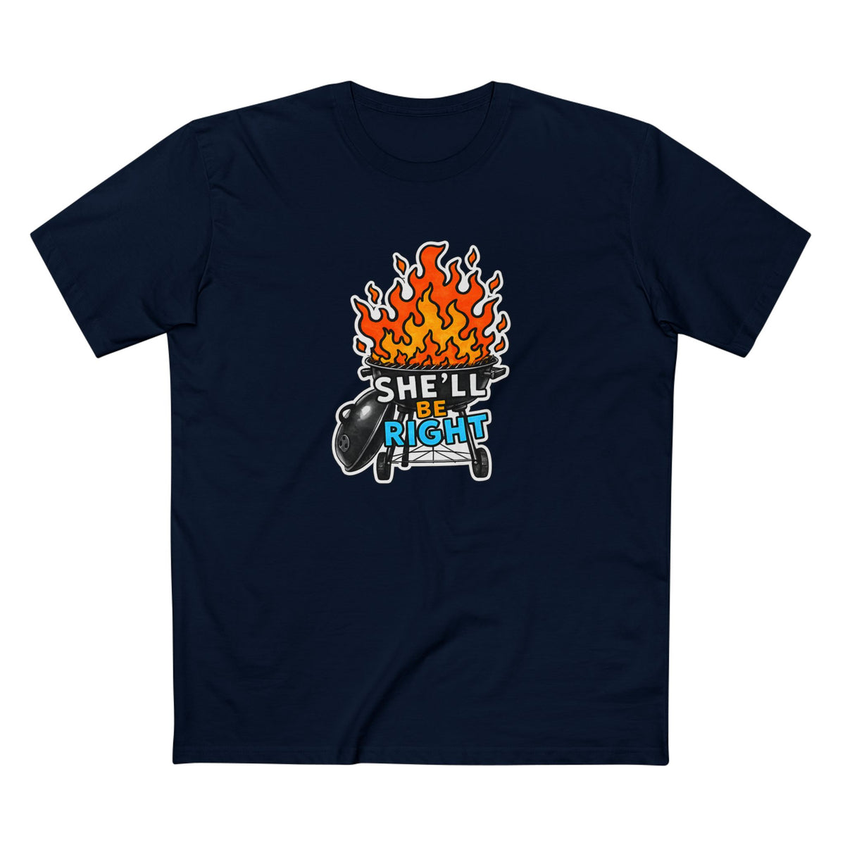 BBQ on Fire "She'll Be Right" Tee