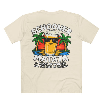 Schooner Matata, It Means No Worries - Men's Tee Back Print