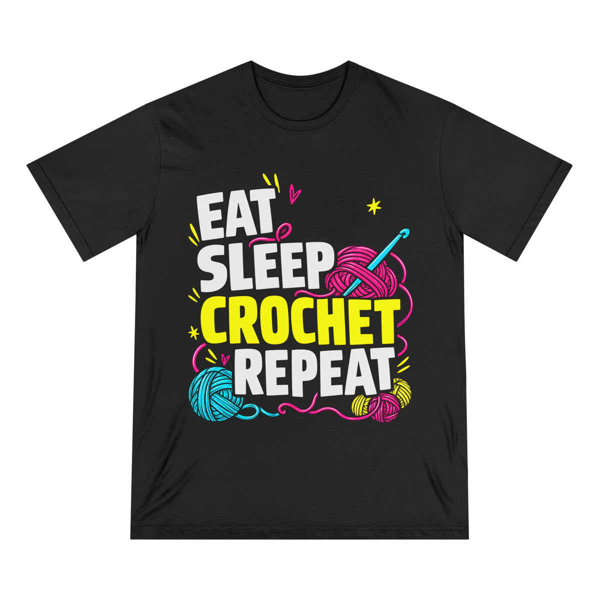 Eat Sleep Crochet Repeat Tee - Women's