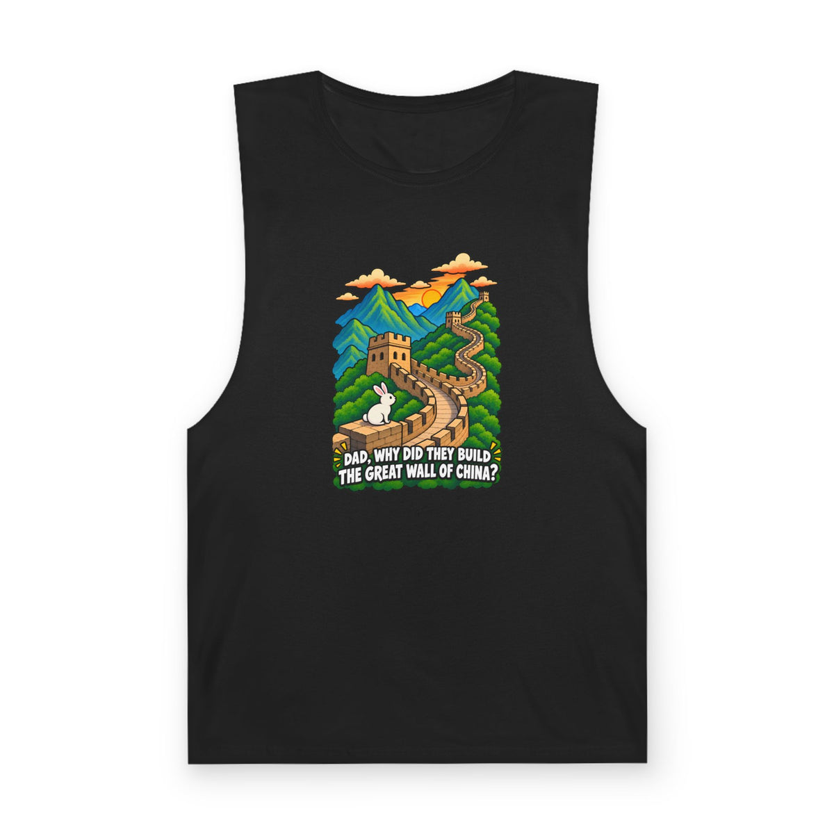 "Dad, Why Did They Build the Great Wall of China?" Tank - Men's
