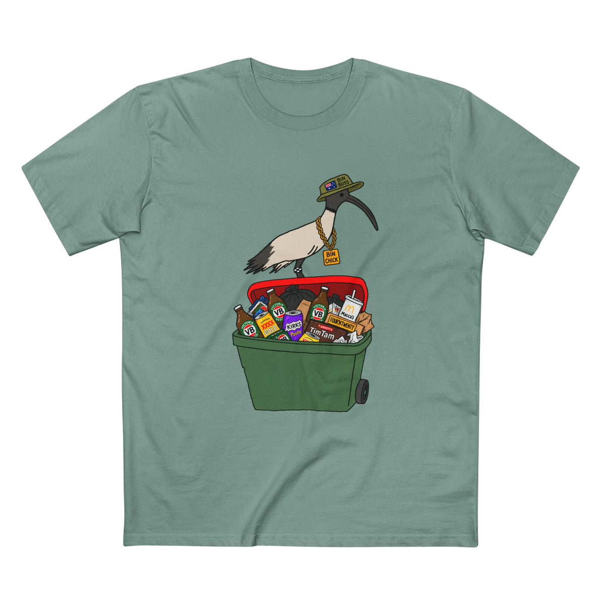 Ibis on Bin Chicken Graphic Tee — Trash Bird T-Shirt