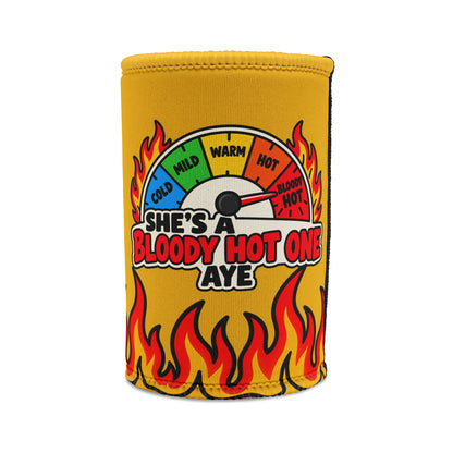 "She’s a Bloody Hot One Aye" Flaming Heat Gauge - Stubby Cooler