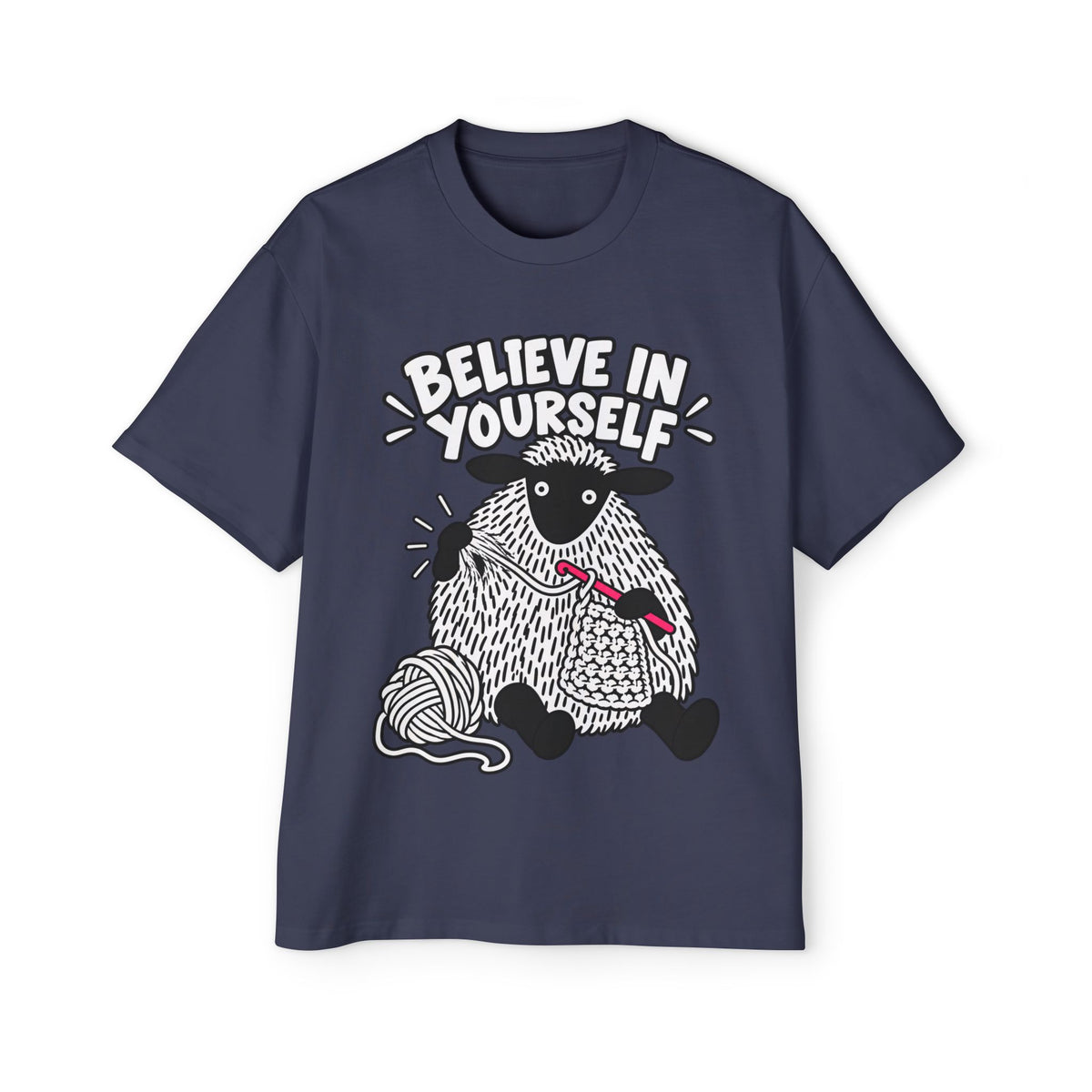 Believe In Yourself Sheep Oversized Boxed Tee - Unisex