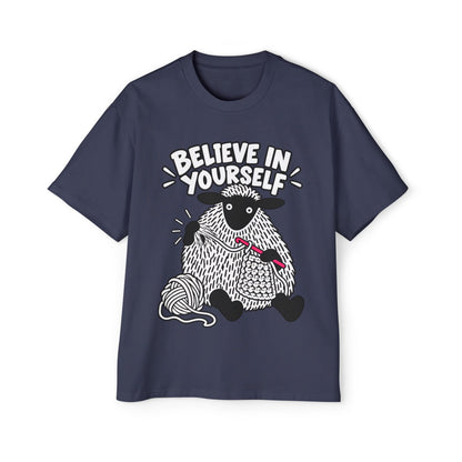 Believe In Yourself Sheep Oversized Boxed Tee - Unisex