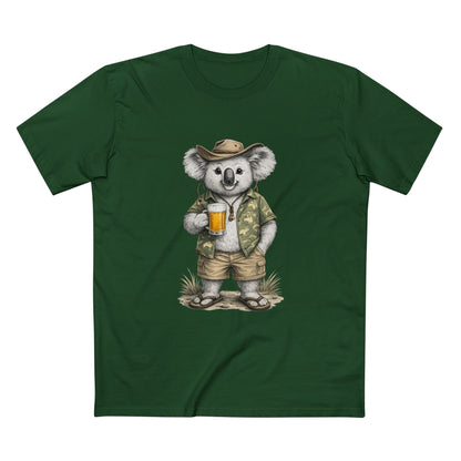 Koala with Beer T‑Shirt — Casual Aussie Wildlife Tee