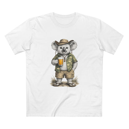 Koala with Beer T‑Shirt — Casual Aussie Wildlife Tee