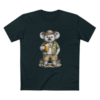 Koala with Beer T‑Shirt — Casual Aussie Wildlife Tee