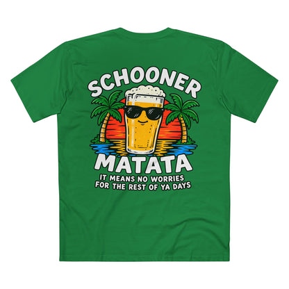 Schooner Matata, It Means No Worries - Men's Tee Back Print