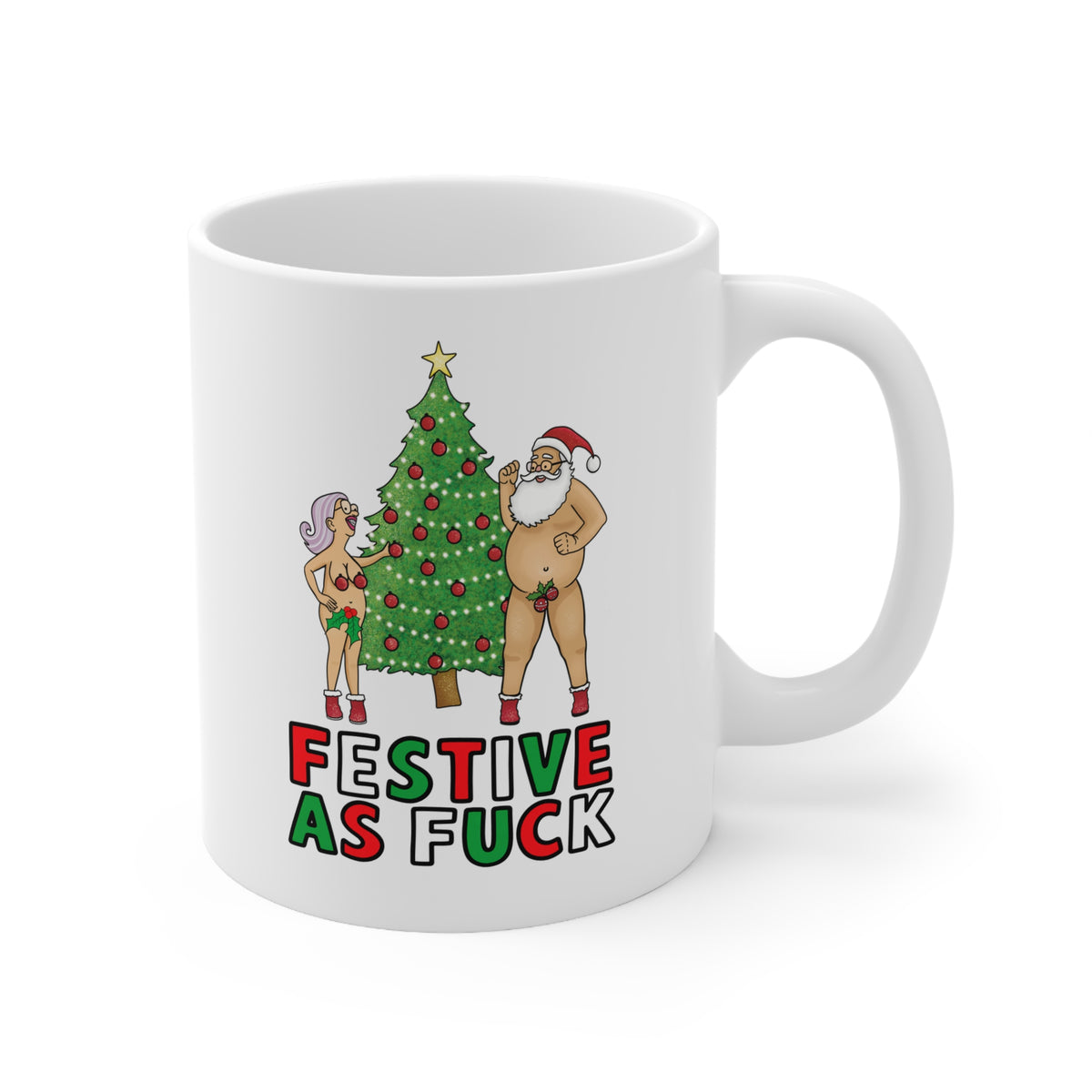 Festive As F*** Christmas Mug