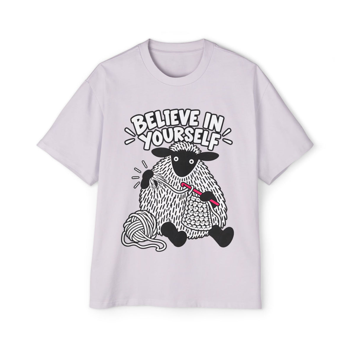Believe In Yourself Sheep Oversized Boxed Tee - Unisex