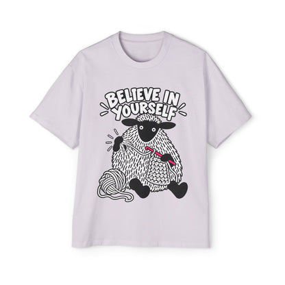 Believe In Yourself Sheep Oversized Boxed Tee - Unisex