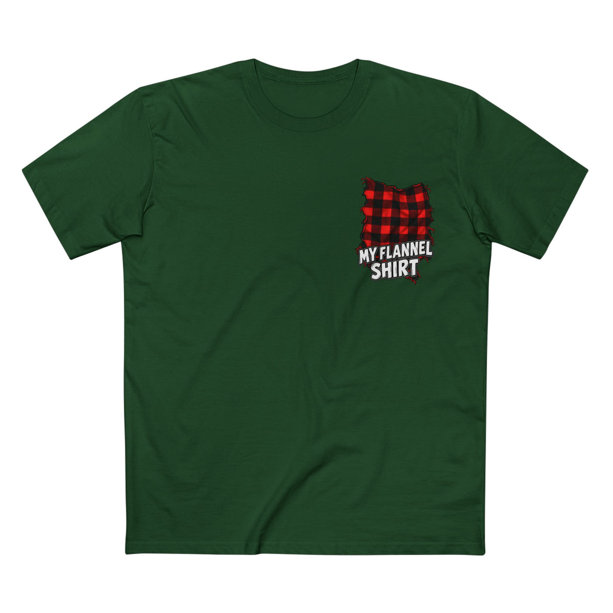 My Flannel Shirt T-Shirt — Red and Black Flannel