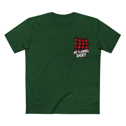 My Flannel Shirt T-Shirt — Red and Black Flannel