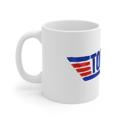 Top Dad Ceramic Coffee Mug — Patriotic Father’s Day Gift