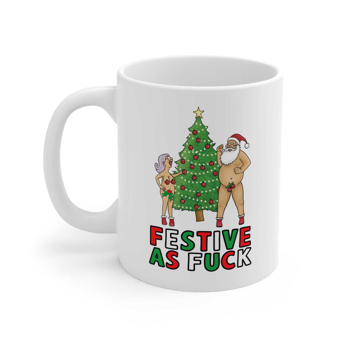 Festive As F*** Christmas Mug