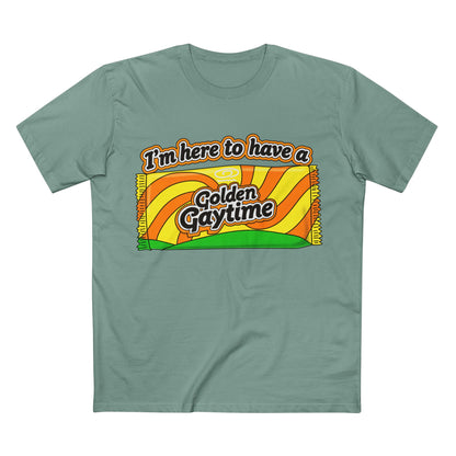 Golden Gaytime Retro Tee — “I’m Here to Have a Golden Gaytime” Pride T-Shirt