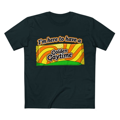 Golden Gaytime Retro Tee — “I’m Here to Have a Golden Gaytime” Pride T-Shirt