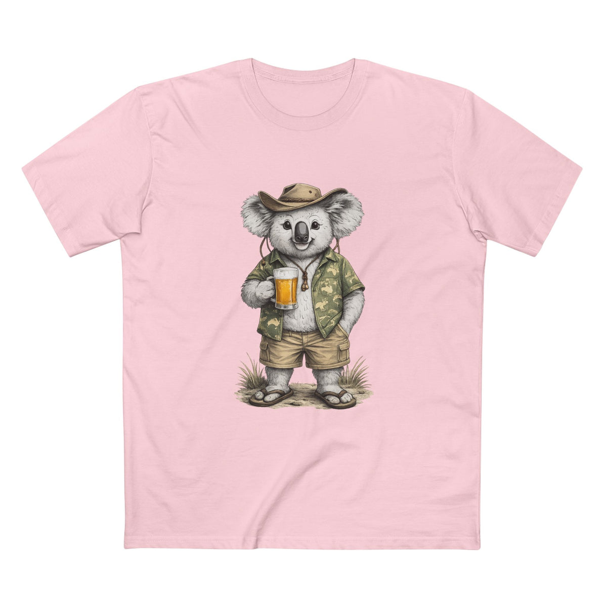 Koala with Beer T‑Shirt — Casual Aussie Wildlife Tee