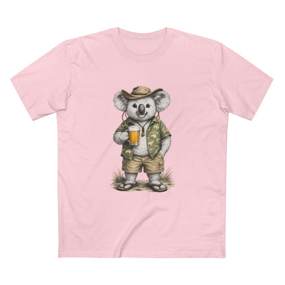 Koala with Beer T‑Shirt — Casual Aussie Wildlife Tee