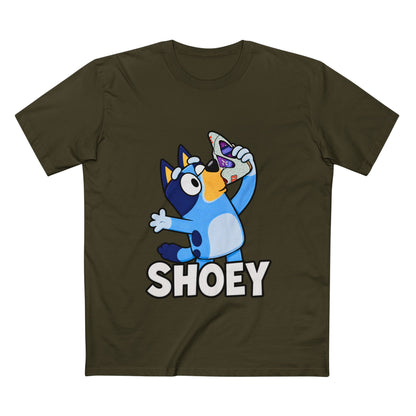 Bluey Shoey T-Shirt — Funny Cartoon Dog Drinking Tee