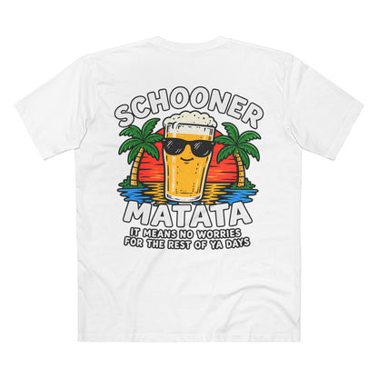 Schooner Matata, It Means No Worries - Men's Tee Back Print