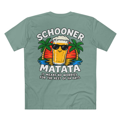 Schooner Matata, It Means No Worries - Men's Tee Back Print