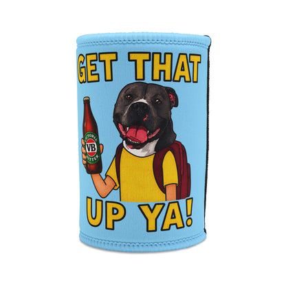 Stubby Cooler — "Get That Up Ya!" Beer Can Cooler