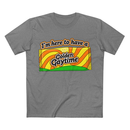 Golden Gaytime Retro Tee — “I’m Here to Have a Golden Gaytime” Pride T-Shirt