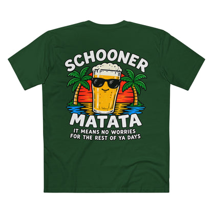 Schooner Matata, It Means No Worries - Men's Tee Back Print