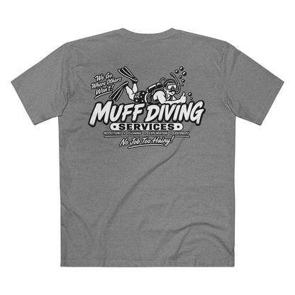 Muff Diving Services T-Shirt — Men's Tee (Back Print)