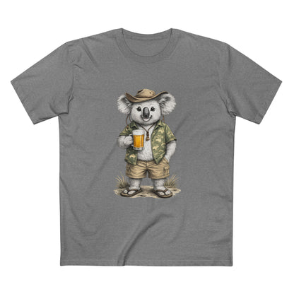 Koala with Beer T‑Shirt — Casual Aussie Wildlife Tee