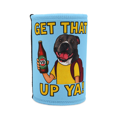 Stubby Cooler — "Get That Up Ya!" Beer Can Cooler