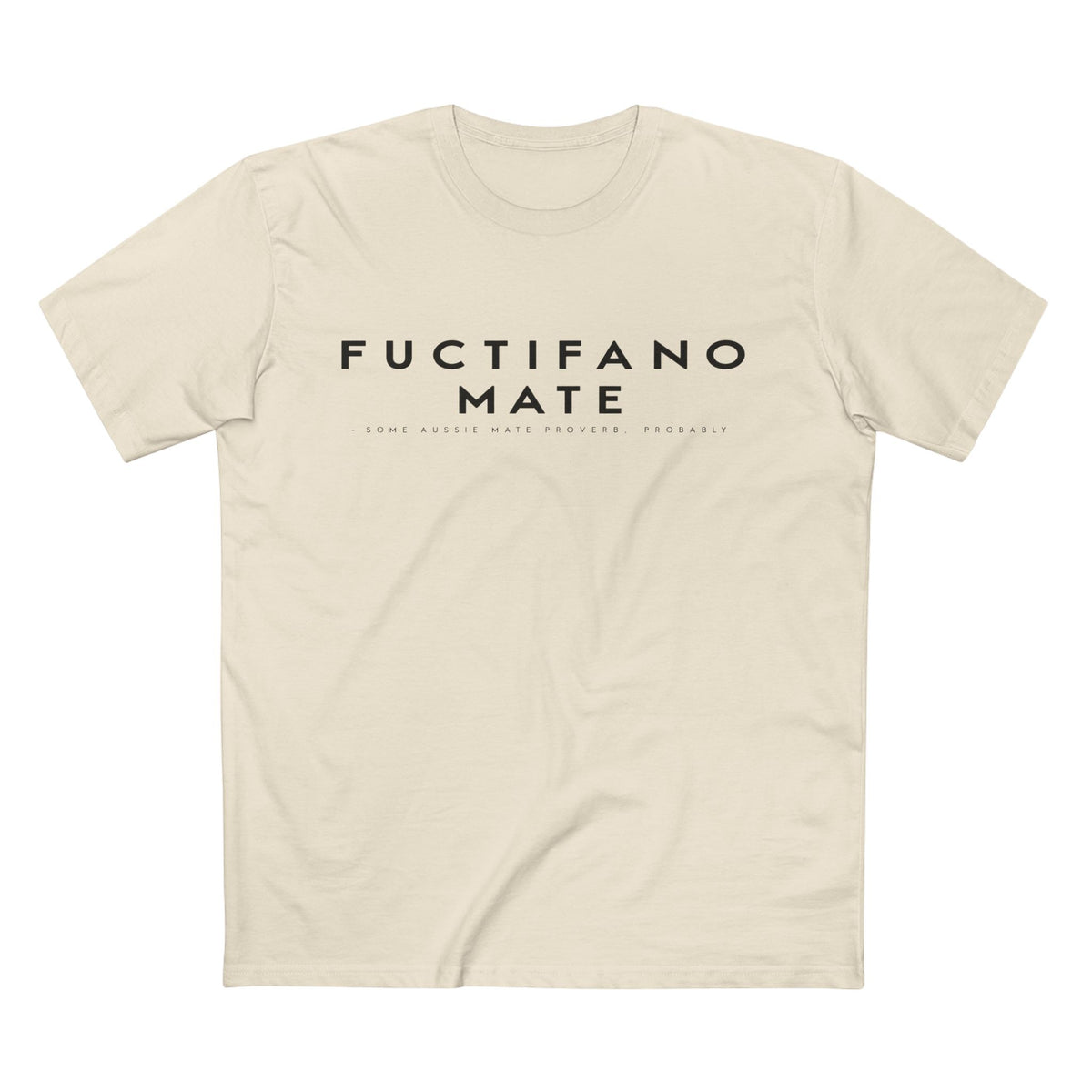 Fuctifano Mate! Graphic Tee — Minimalist Text Logo T-Shirt