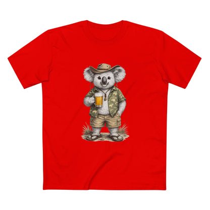 Koala with Beer T‑Shirt — Casual Aussie Wildlife Tee