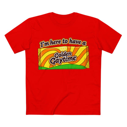 Golden Gaytime Retro Tee — “I’m Here to Have a Golden Gaytime” Pride T-Shirt