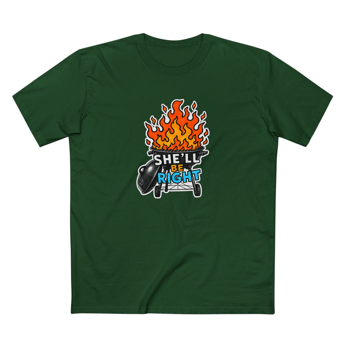 BBQ on Fire "She'll Be Right" Tee