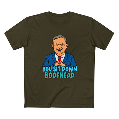 Albanese You Sit Down Boofhead Tee — Men's