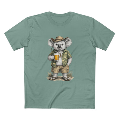 Koala with Beer T‑Shirt — Casual Aussie Wildlife Tee