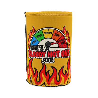"She’s a Bloody Hot One Aye" Flaming Heat Gauge - Stubby Cooler